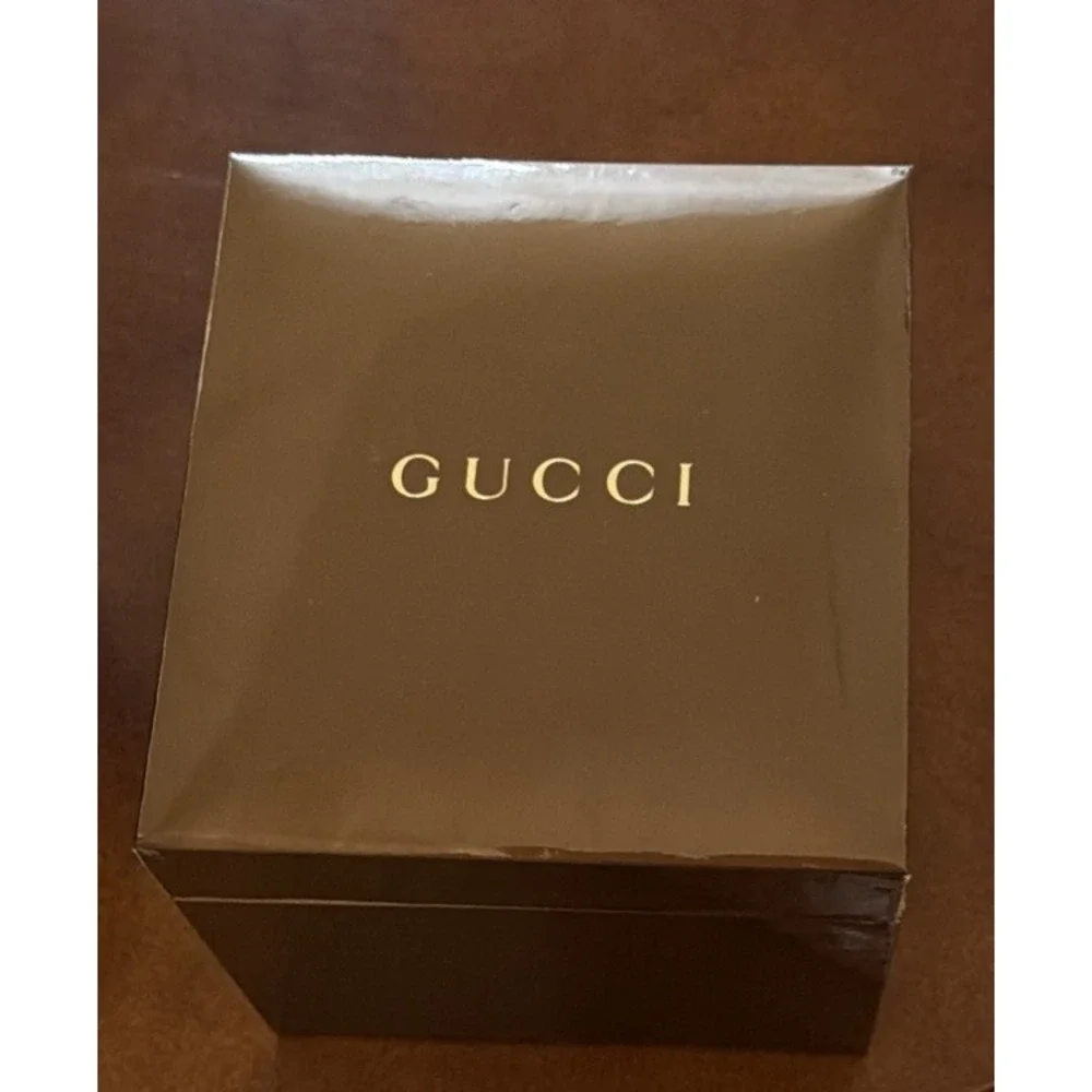 Gucci Watch Box Presentation Brown Cardboard Display Gift Empty With Booklet